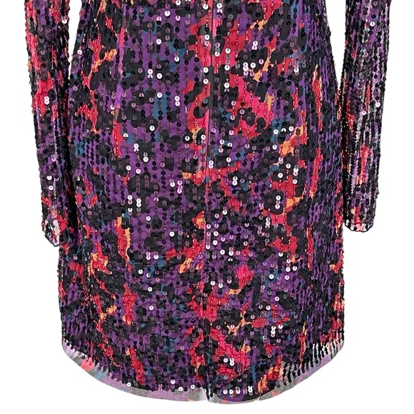 French Connection Inari Embellished Sequin Cocktail Dress Women’s Size 10 - Picture 10 of 12